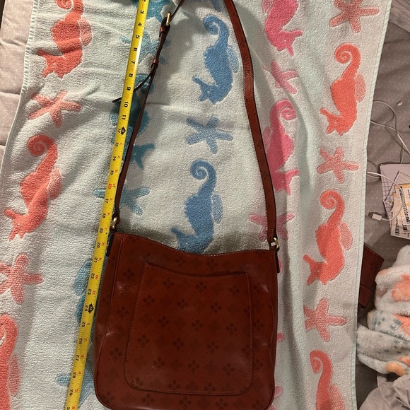 Patricia Nash Rich Brown Leather Shoulder Bag with matching wallet - Picture 2 of 15